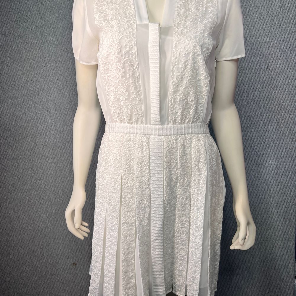 Sachin + Babi Dress Pleated A Line Skirt Coquette Embroidered Ixora Womens‎ 4